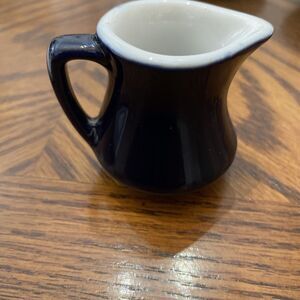 Vintage Fraunfelter 1310 Creamer Navy Blue White
